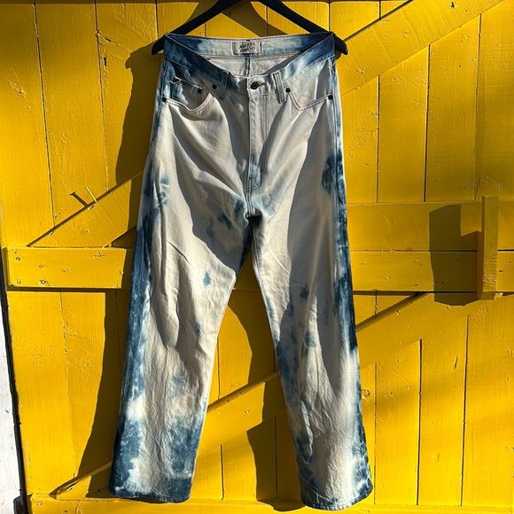 RARE, BLEACHED, NAKED AND FAMOUS HIGH WAIST SELVEDGE JEANS SIZE 30 - Picture 3 of 12